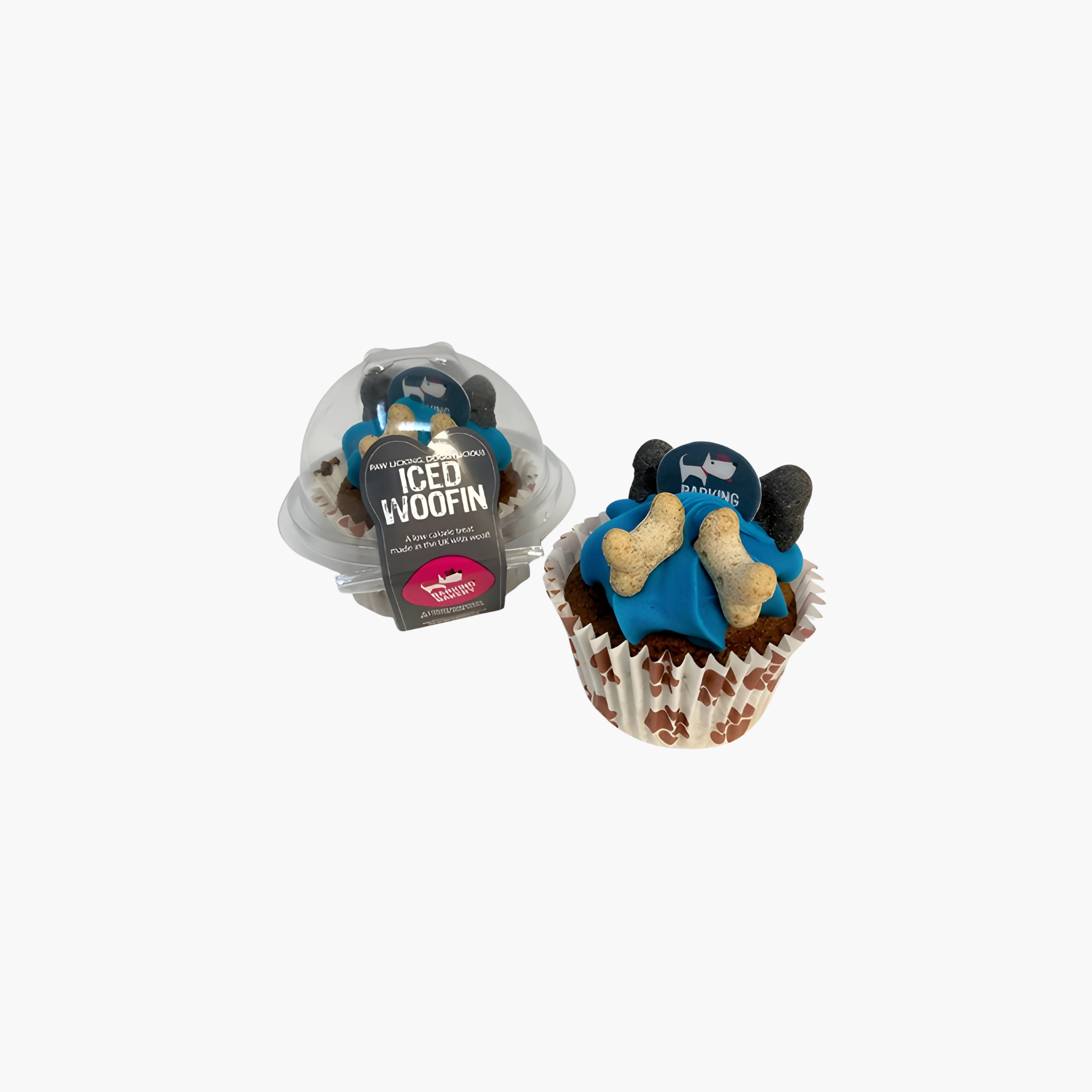 The Barking Bakery Carob Woofin Met Blauw Glazuur