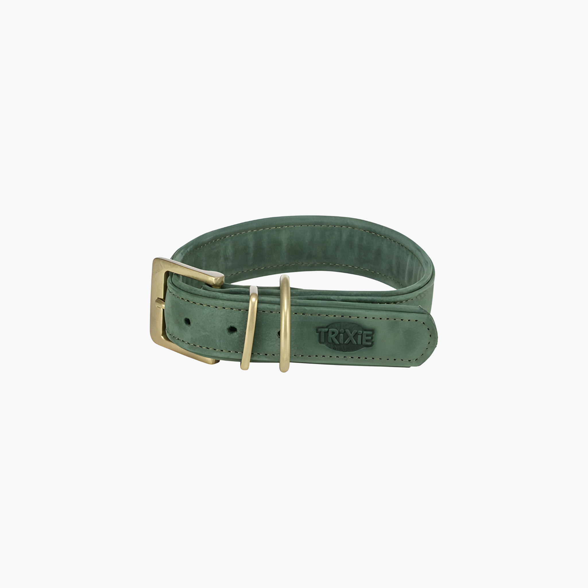 Trixie Halsband Hond Pure Leer Saliegroen