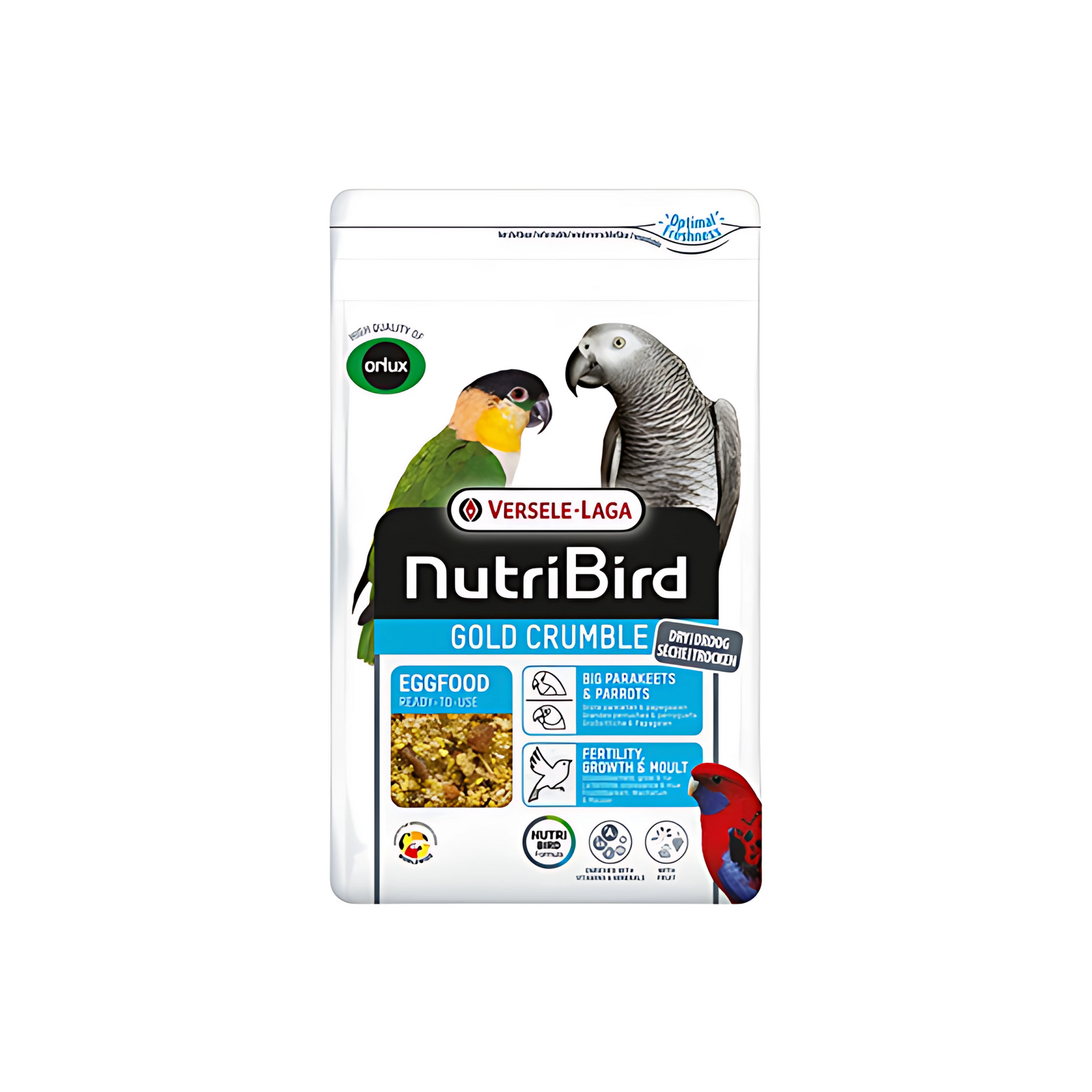Nutribird Gold Crumble Droog Eivoer Grote Parkieten / Papegaaien