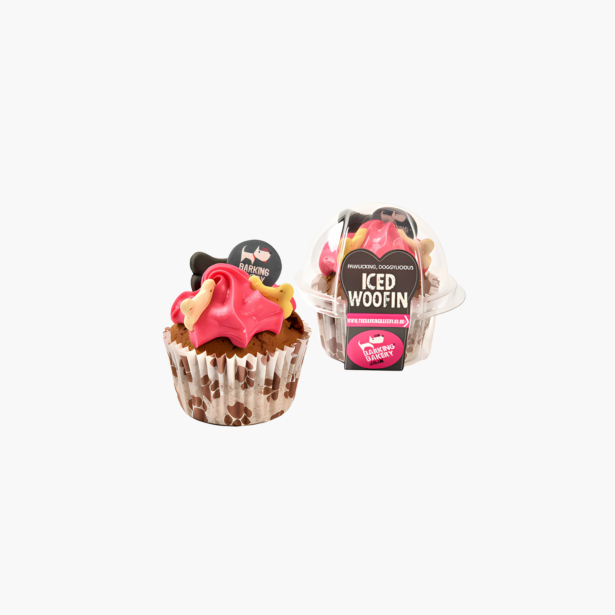 The Barking Bakery Vanilla Woofin Met Roze Glazuur