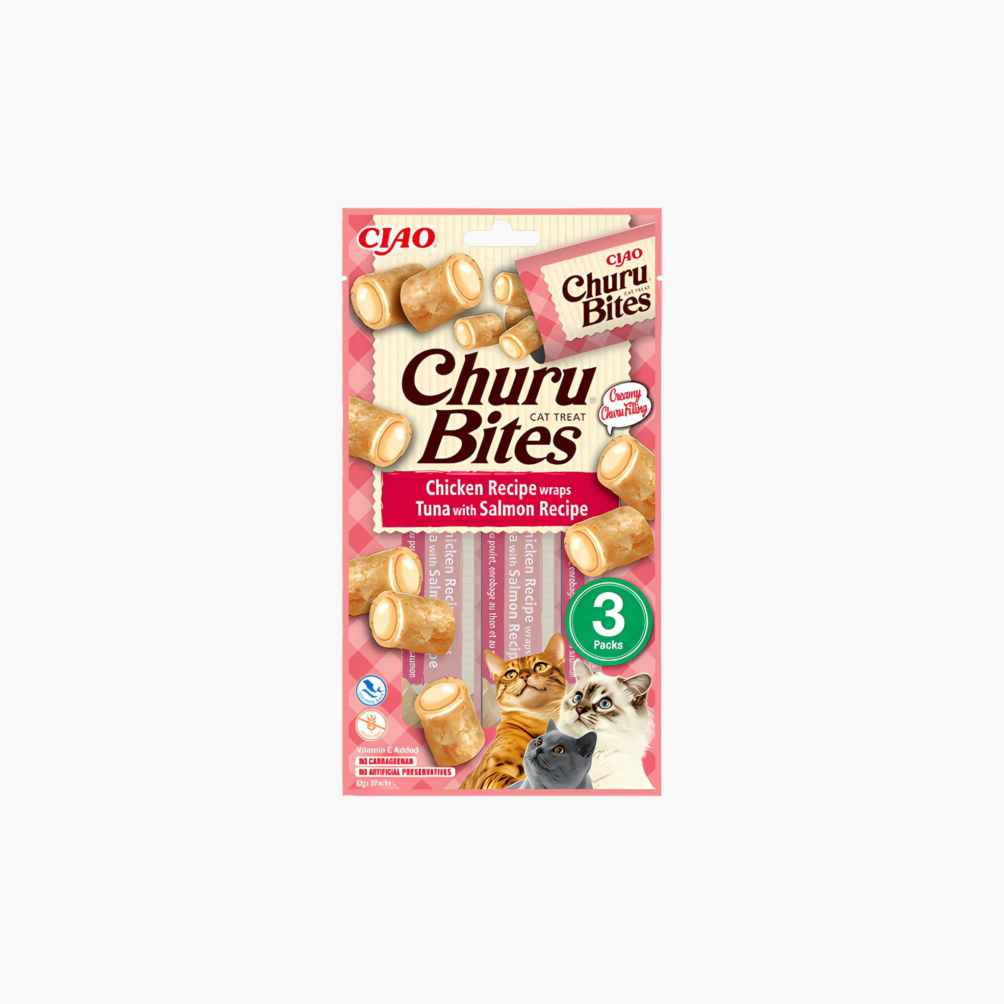 Inaba Churu Bites Cat Chicken Recipe Wraps Tuna With Salmon Recipe