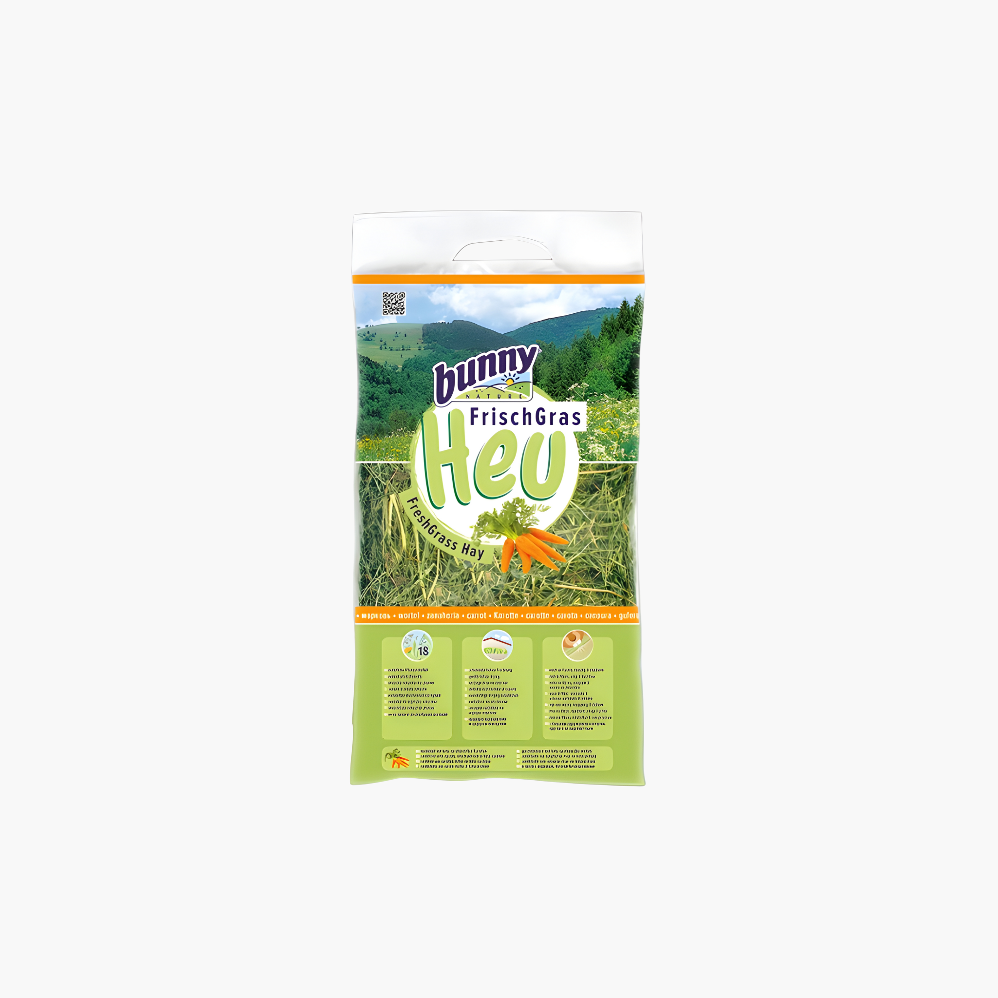 Bunny Nature Vers Gras Hooi Met Wortel