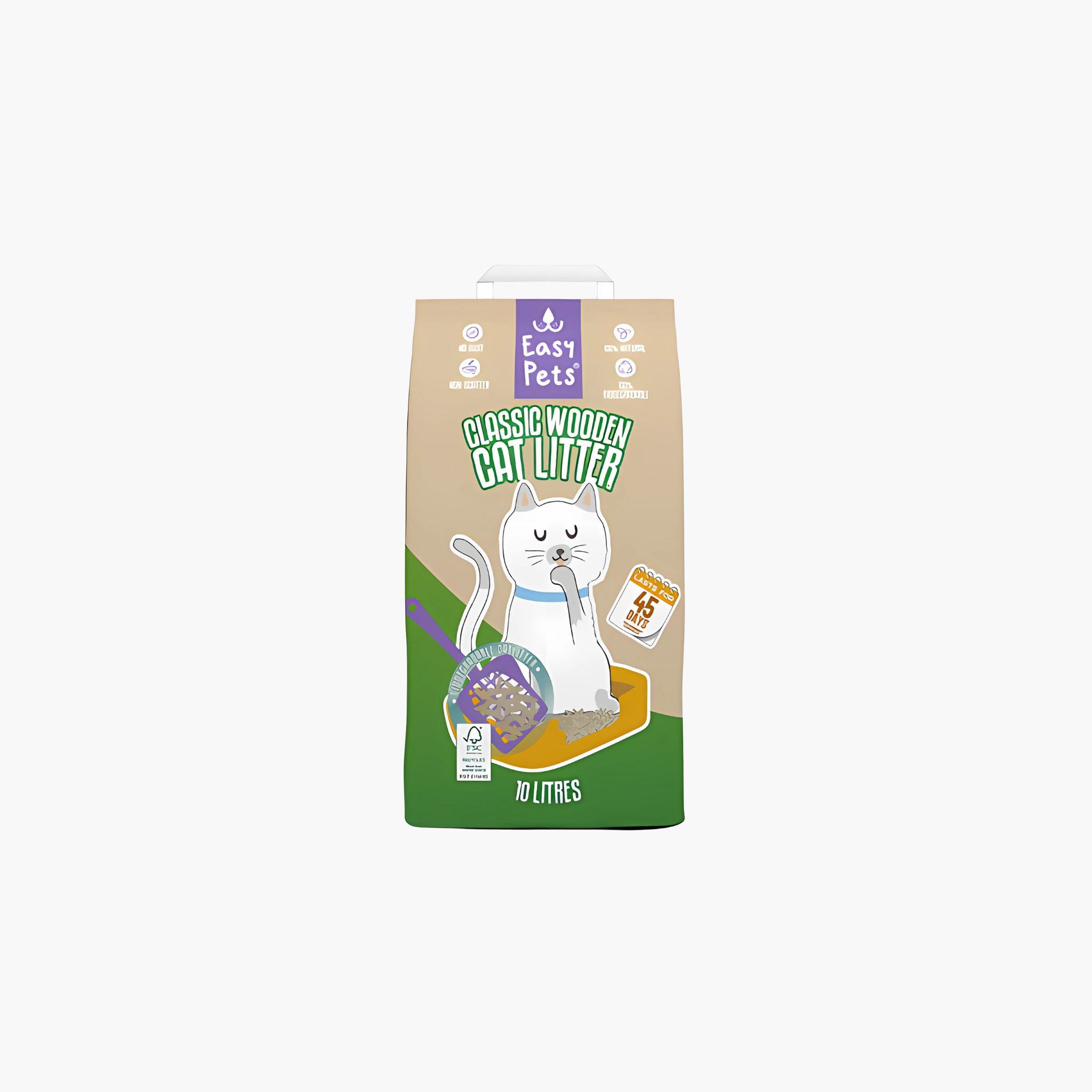 Easypets Biodegradable Classic Houtkorrels Kattenbakvulling