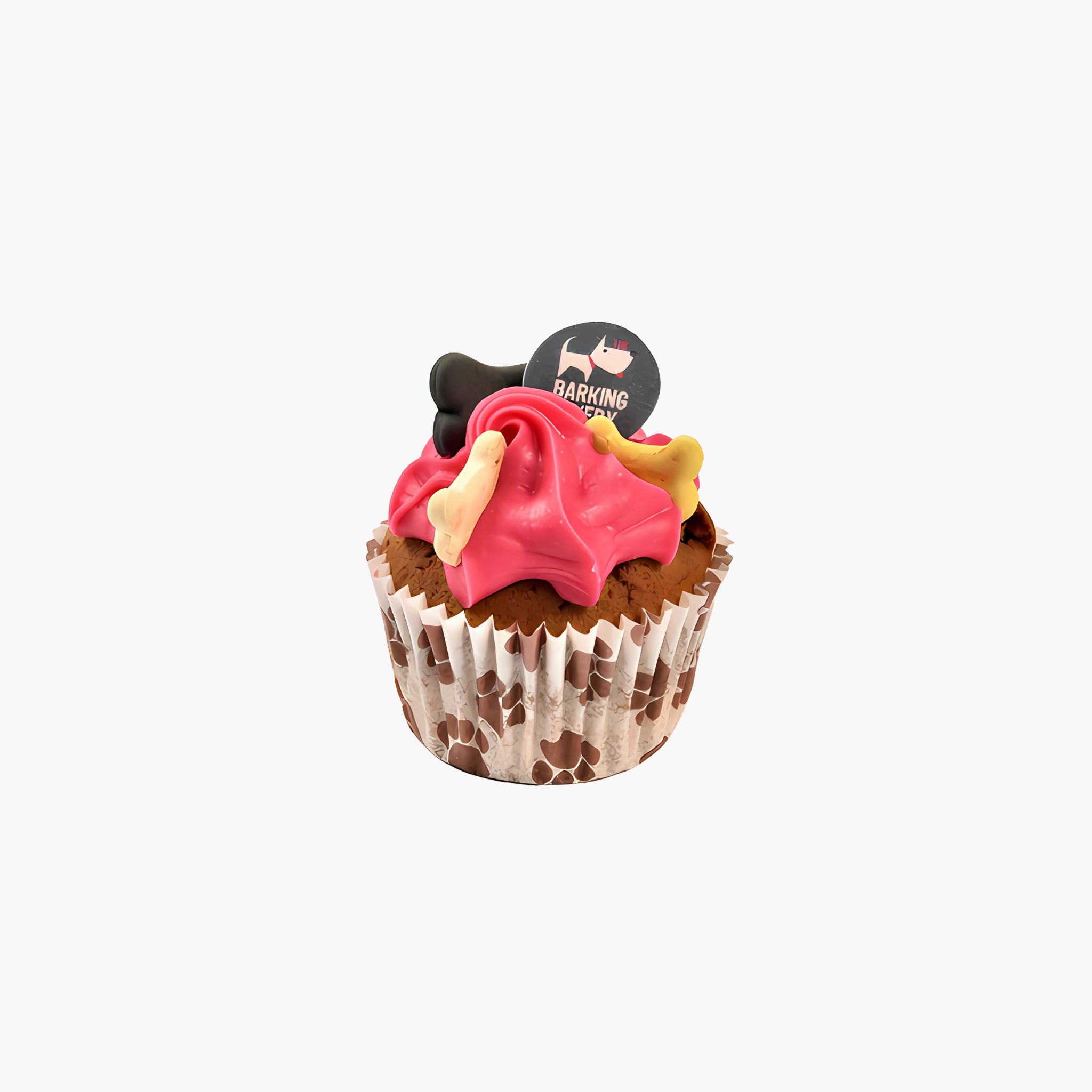 The Barking Bakery Vanilla Woofin Met Roze Glazuur