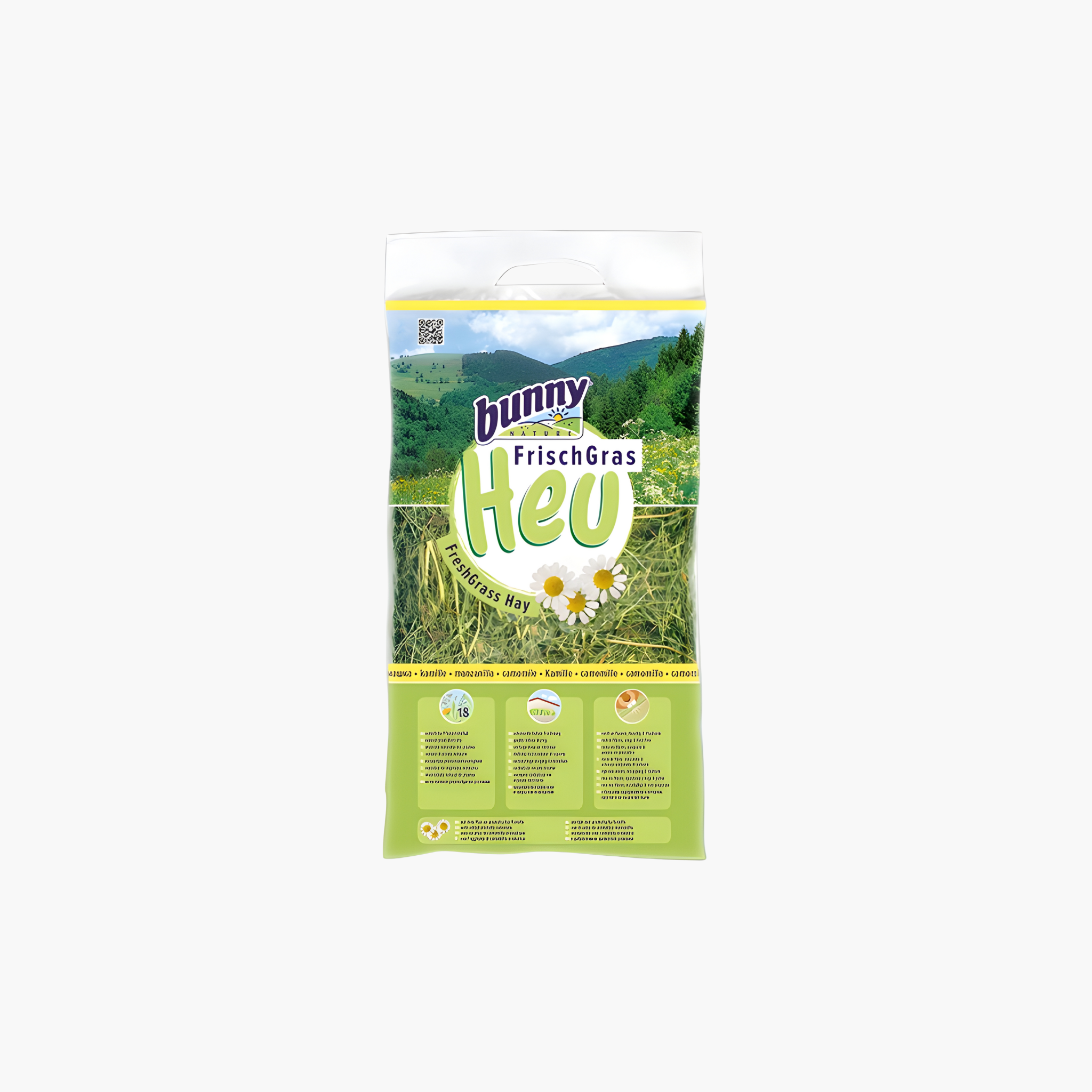 Bunny Nature Vers Gras Hooi Met Kamille