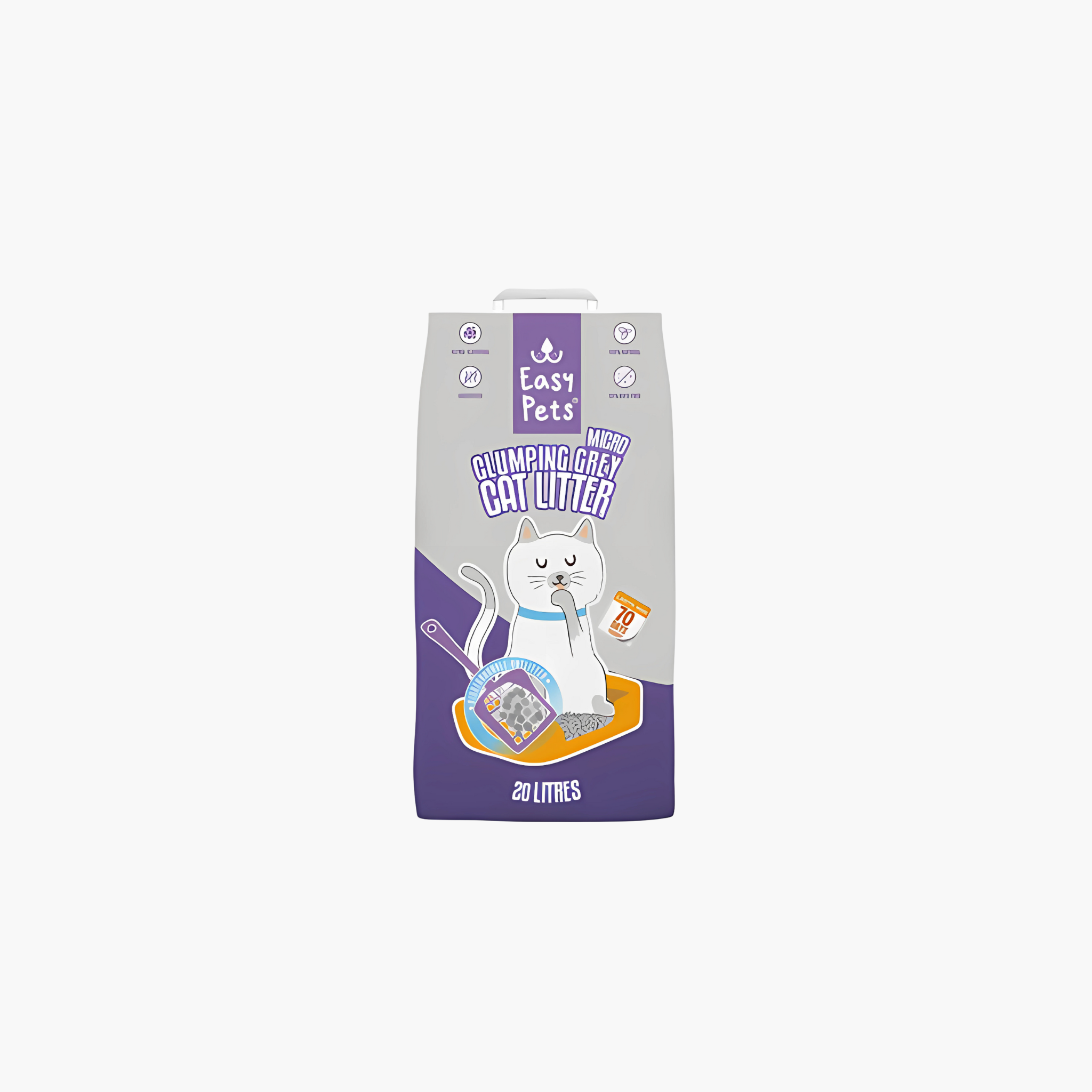 Easypets Kattenbakvulling Clumping Grey Micro