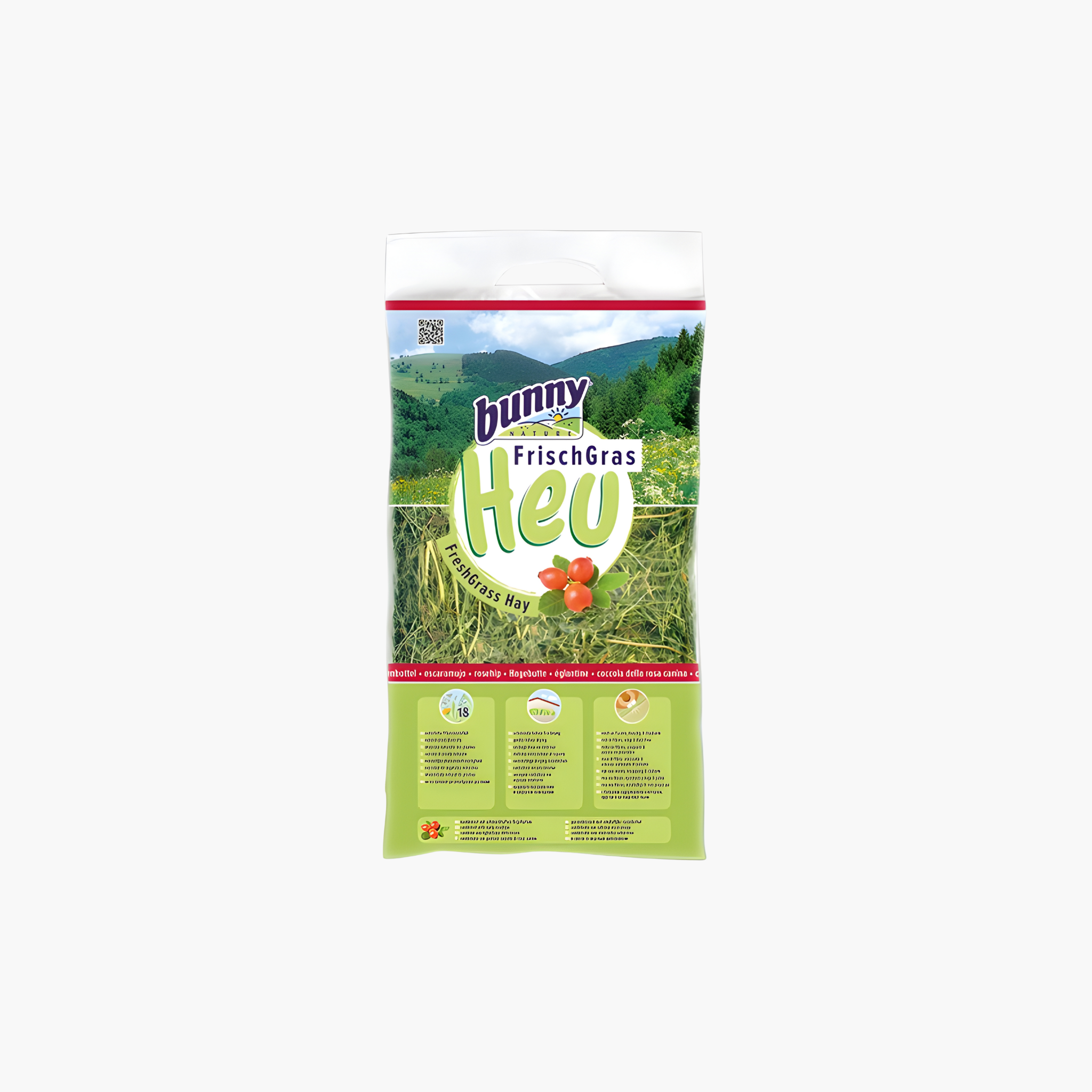 Bunny Nature Vers Gras Hooi Met Rozenbottel