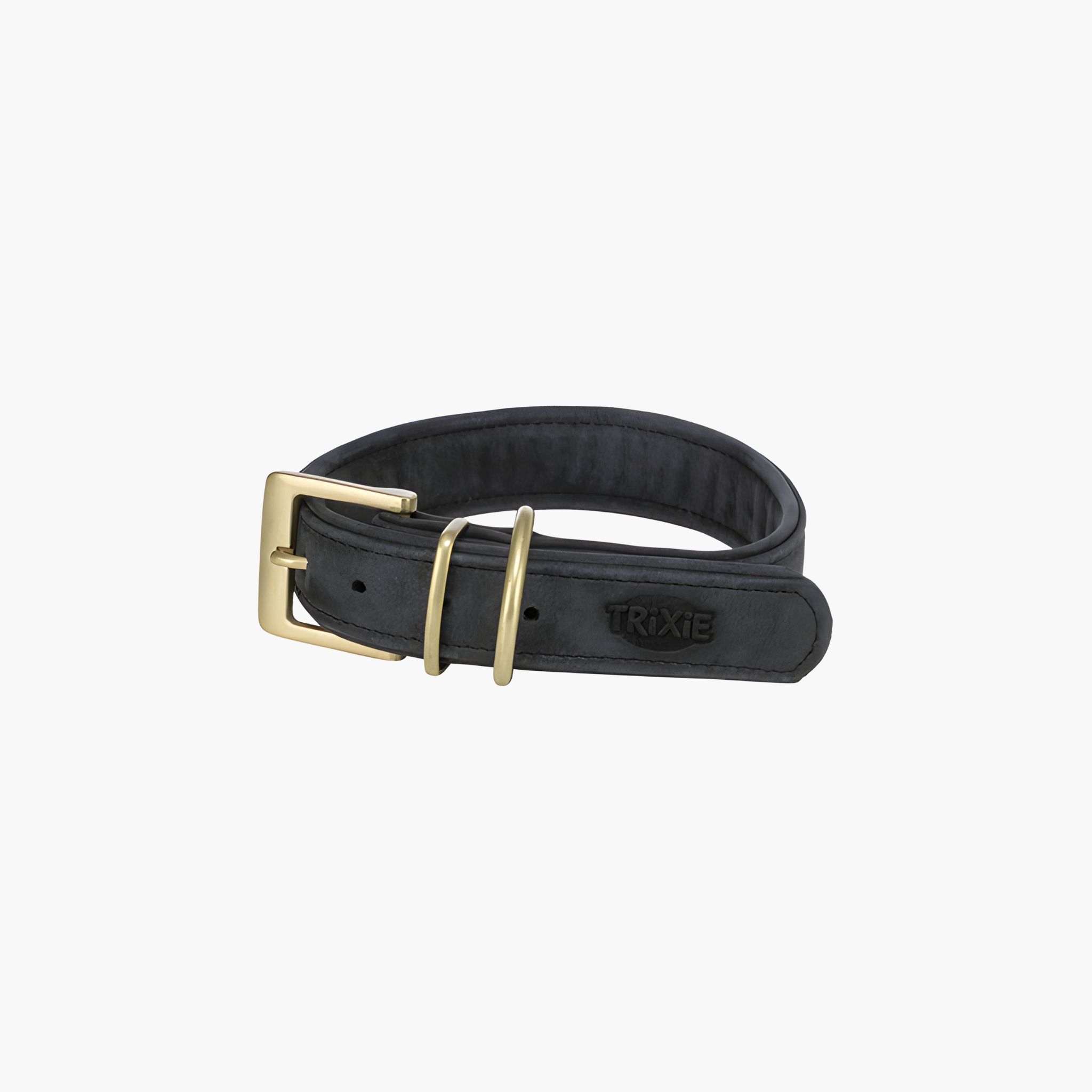 Trixie Halsband Hond Pure Leer Zwart