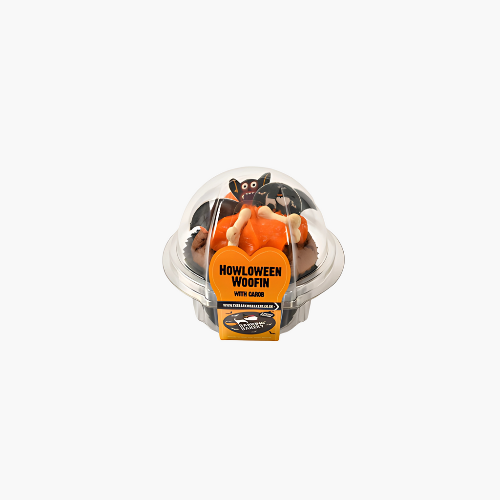 The Barking Bakery Carob Woofin Met Oranje Glazuur