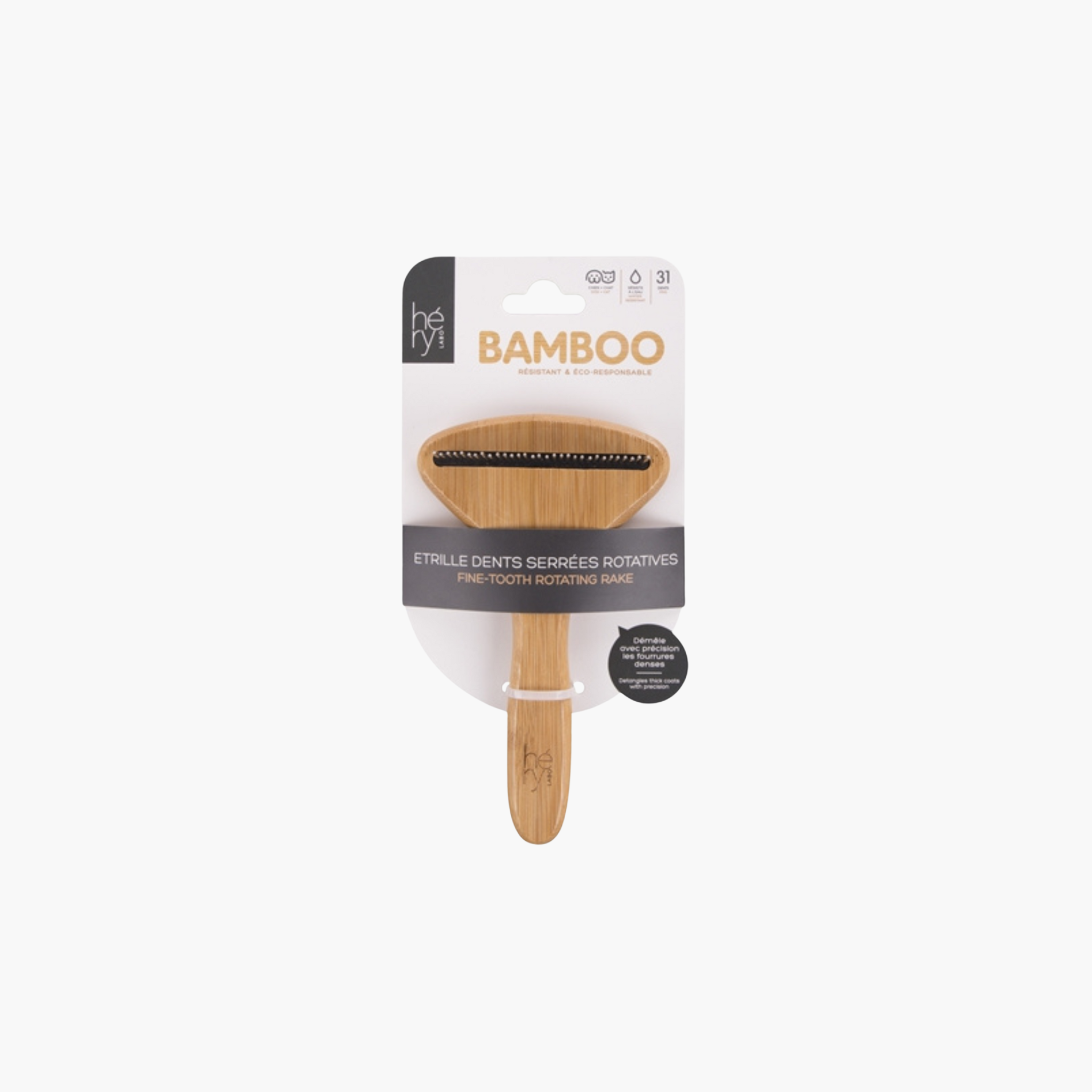 Hery Labo Roskam Fijn Met Roterende Tanden Bamboe