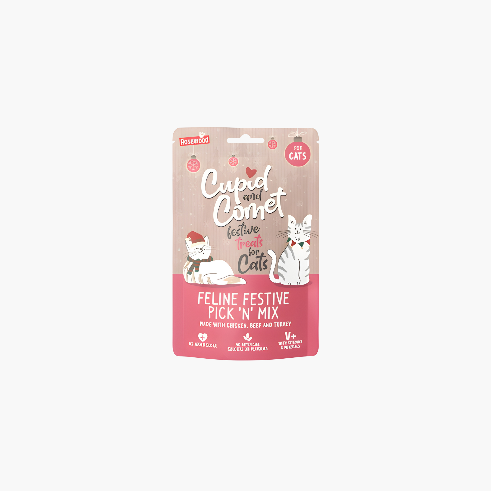Cupid & Comet Feline Festive Pick 'N Mix Snacks verpakking voor katten