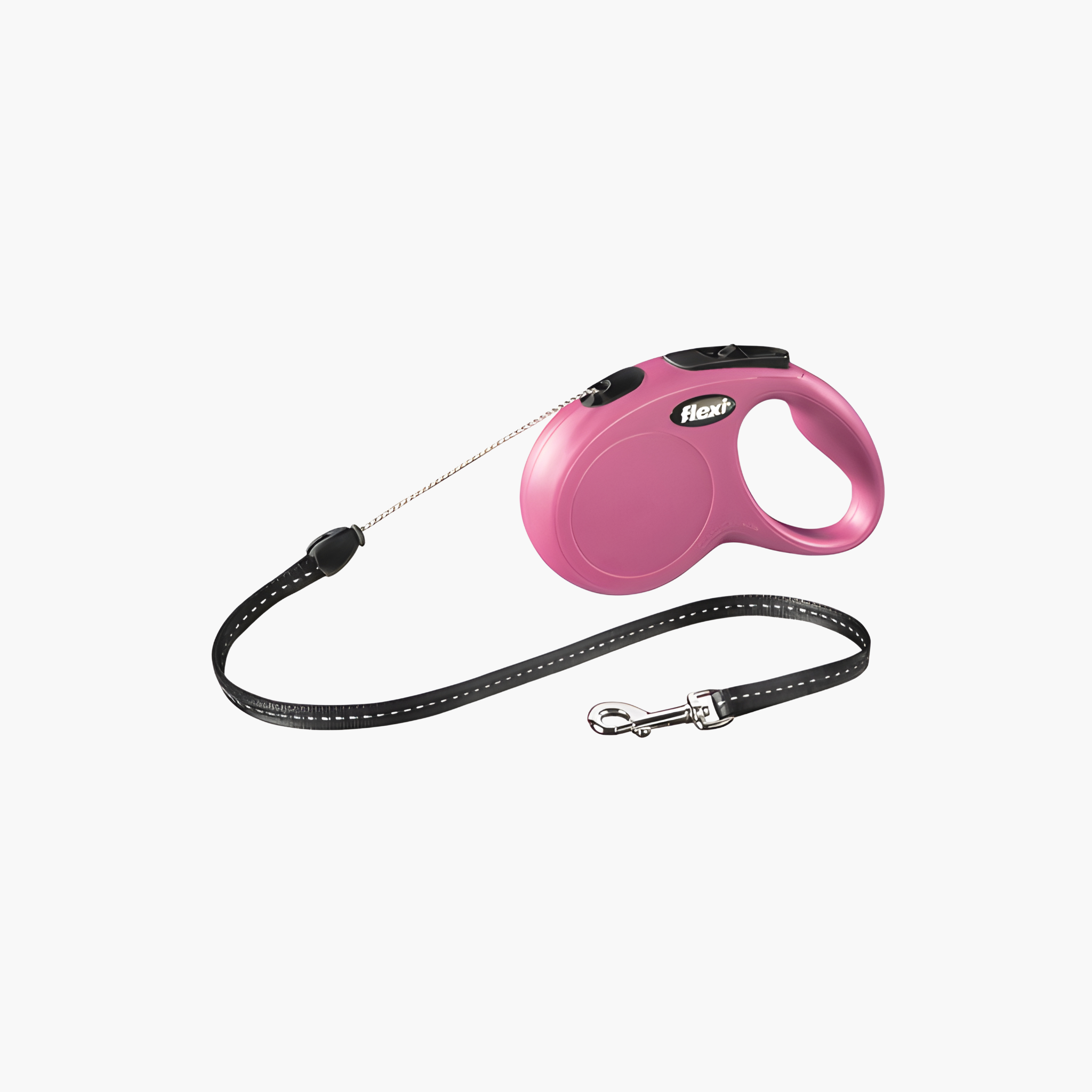 Flexi hondenriem koord roze – automatische oprolbare hondenlijn