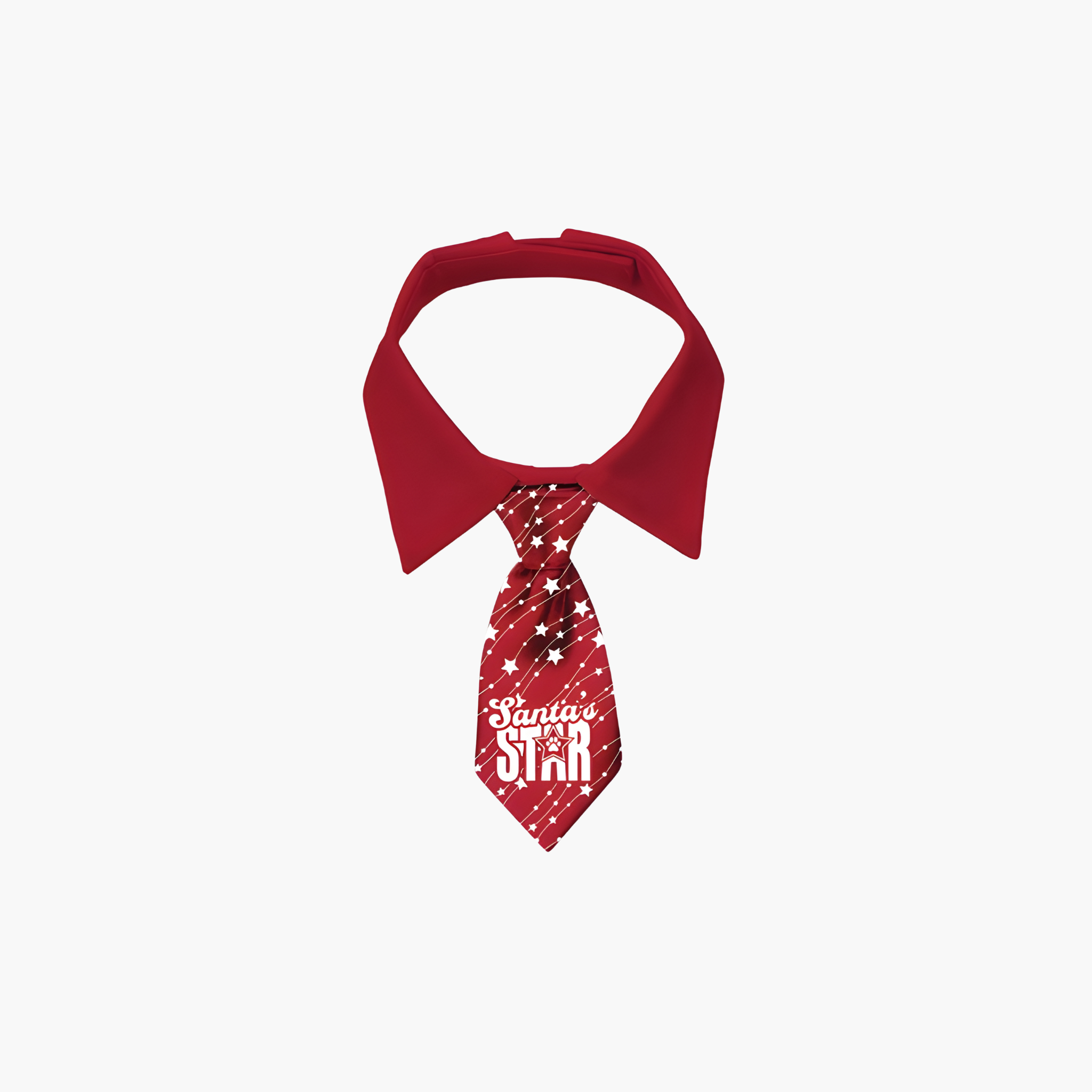 Plenty Gifts Kerst Stropdas Santa's Star Rood